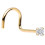 Solid 14k Gold Nose Screw With Genuine Diamond 1