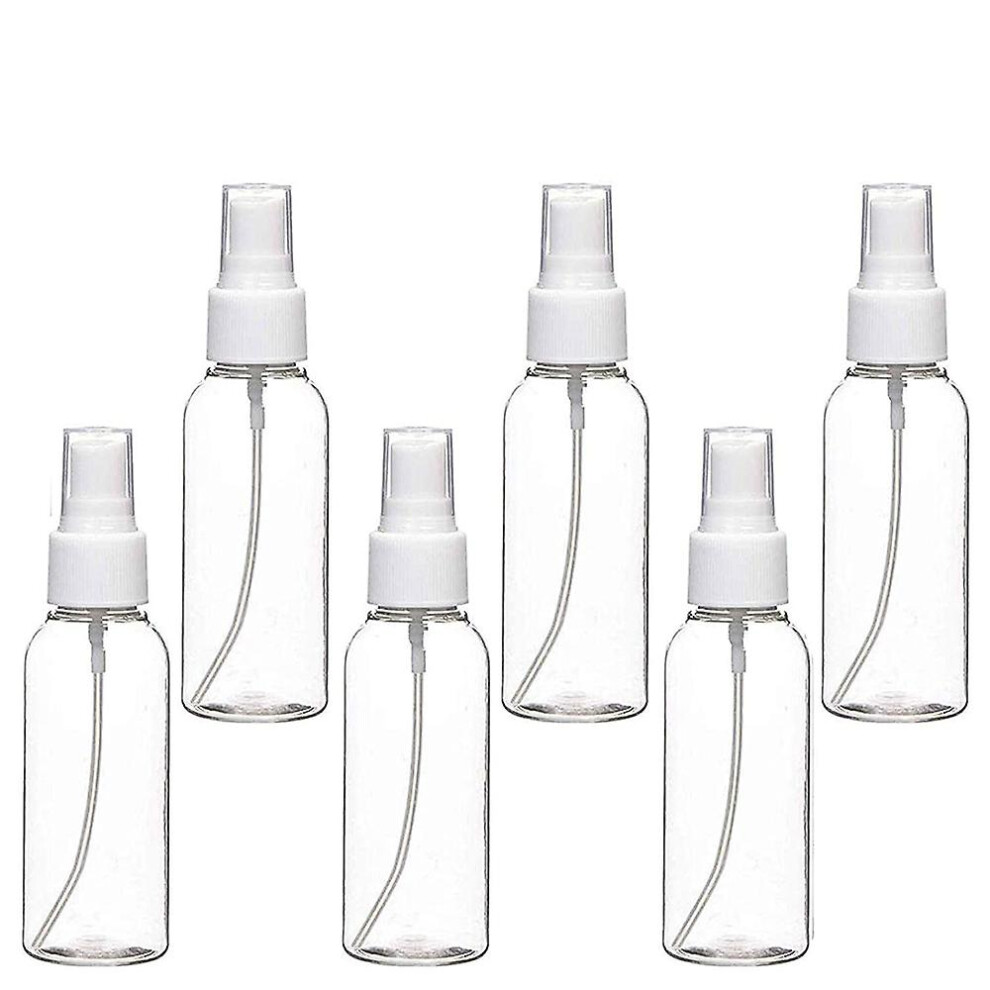Spray Bottles, 50ml Clear Empty Fine Mist Plastic Mini Travel Bottle Set, Small Refillable Liquid Containers (6 Pack)$50ml Small Spray Bottle Empty Cl
