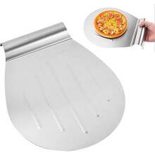 Stainless Steel Round Pizza Shovel Large Surface Shovel For Bread Oven Cake Lifter