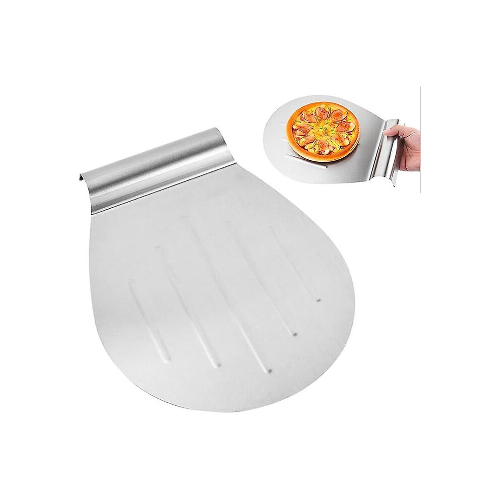 Stainless Steel Round Pizza Shovel Large Surface Shovel For Bread Oven Cake Lifter