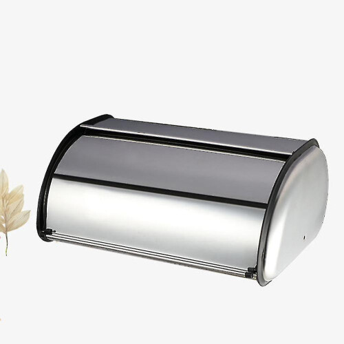 Home Hotel Kitchen Large Stainless Steel Bread Storage Container Holder Box 2