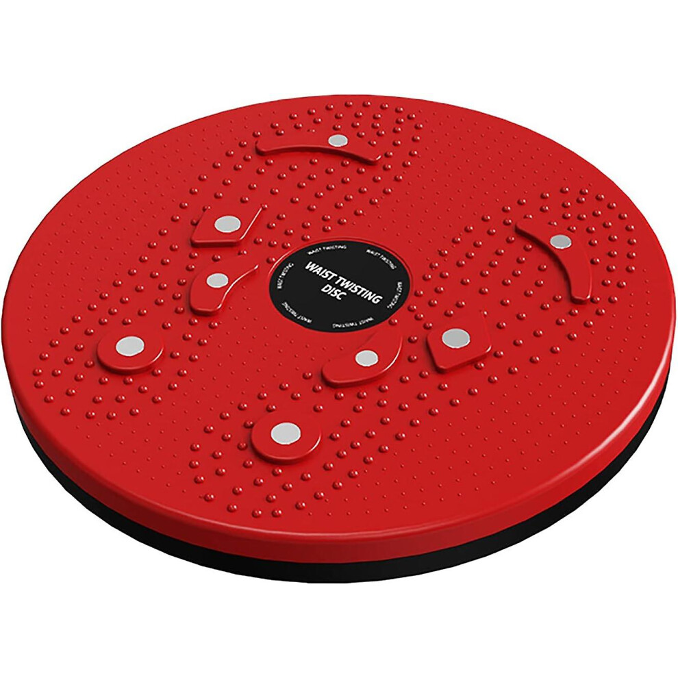 (Red) Body Shaping Rotating Waist Plate Body Shaping Waist And Abdominal Muscle Exercise Balance Board Twisting Plate Red