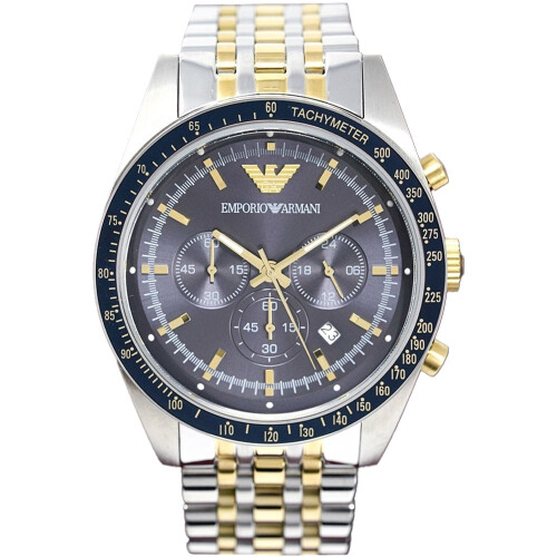 Armani Emporio Armani AR8030 Ανδρικό ρολόι Tazio Chronograph δύο τόνων 1