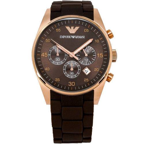 Armani Emporio Armani AR5890 Ανδρικό ρολόι χρονογράφου καφέ 1