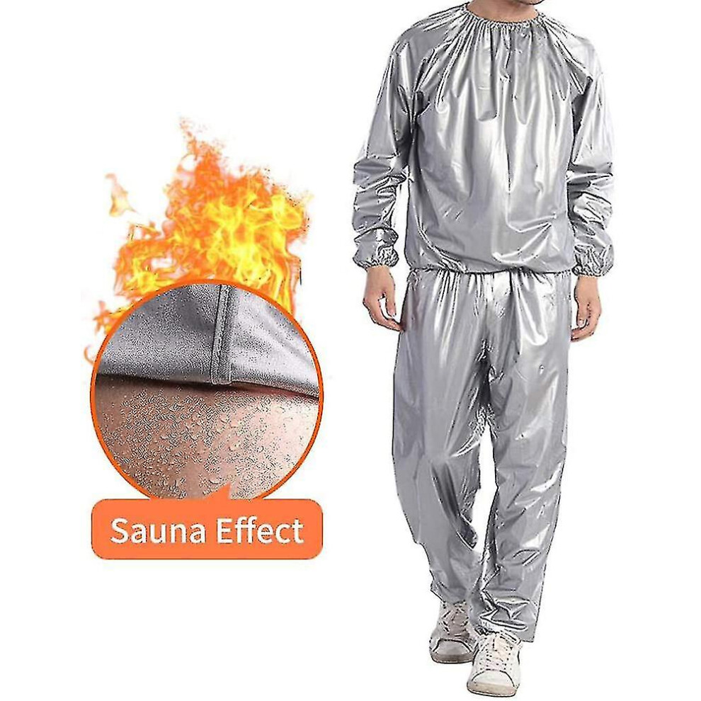 Unisex Sweat Sauna Suit Lose Weight Slimming Anti Rip Workout Training Clothes