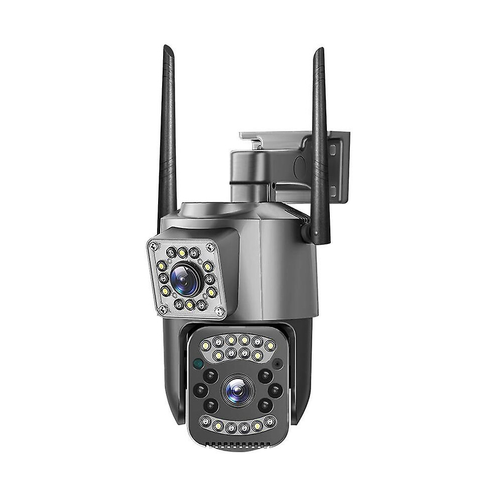 V380 APP controlled 4G WiFi waterproof IP66 outdoor dual lens CCTV PTZ security camera with advanced