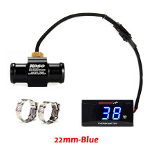 (22mm-Blue) Motorcycle Koso Water Temperature Gauge Mini Meter Thermometer Moto Universal For Xmax300 Cb400 Mt 07 09 Sensor Scooter Racing