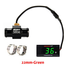(22mm-Green) Motorcycle Koso Water Temperature Gauge Mini Meter Thermometer Moto Universal For Xmax300 Cb400 Mt 07 09 Sensor Scooter Racing