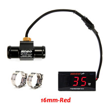 (16mm-Red) Motorcycle Koso Water Temperature Gauge Mini Meter Thermometer Moto Universal For Xmax300 Cb400 Mt 07 09 Sensor Scooter Racing