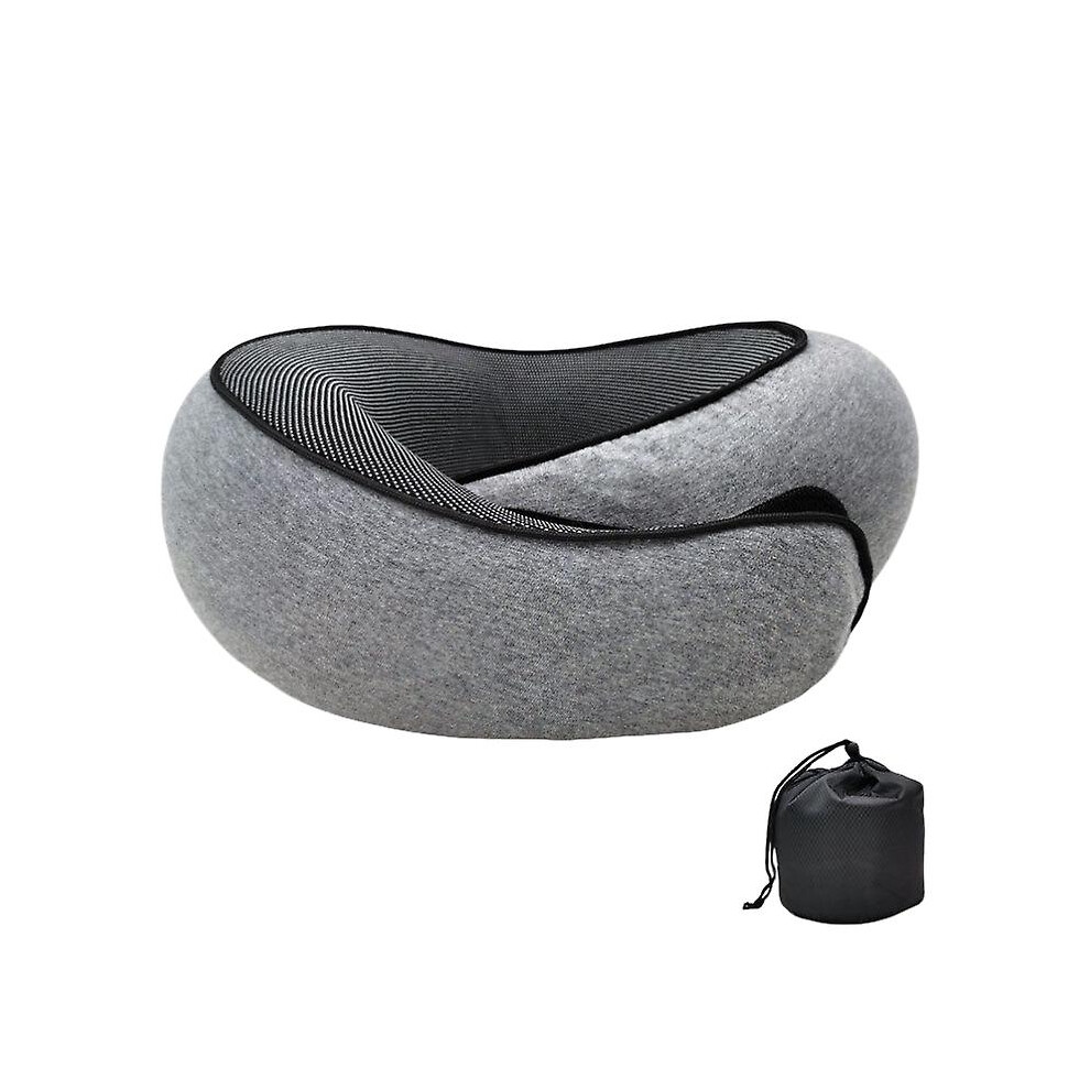 (dark grey) Safety Neck Pillow for Travel Memory Foam Comfortable