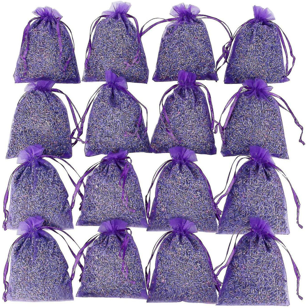 Dried Sachets Drawers Freshener Home Fragrance, 16 Sachet Bags Lavender
