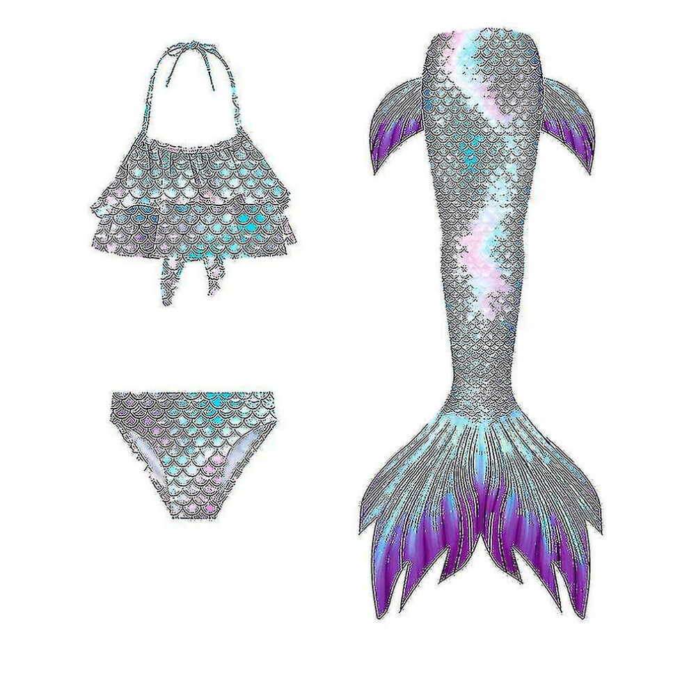 (GB65, 120cm) Children's Mermaid Swimsuit Mermaid Tail Swimsuit