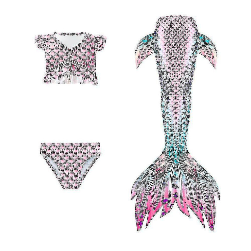 (GB71, 110cm) Children's Mermaid Swimsuit Mermaid Tail Swimsuit