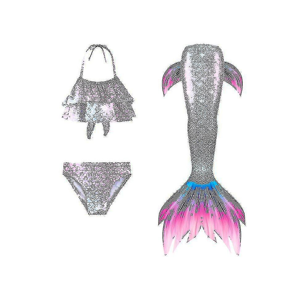(GB66, 110cm) Children's Mermaid Swimsuit Mermaid Tail Swimsuit