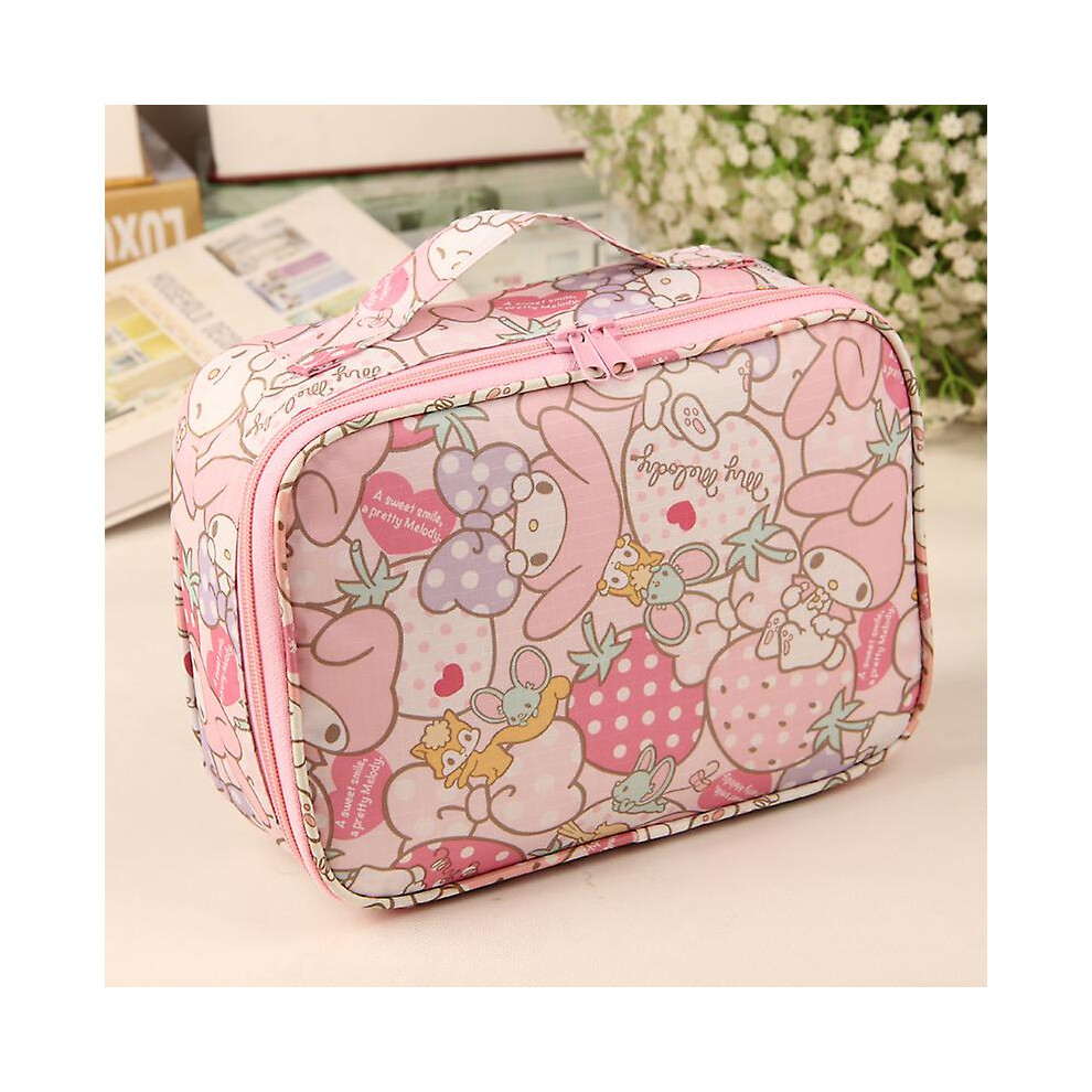 (24cm Sanrios Kawaii Cute Cinnamoroll Hello Kittys My Melody Cosmetic Bag Cartoon Washing Bag Storage Bag Organizing Bag) 24cm Sanrios Kawaii Cute Cin