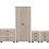 Seconique Oliver 2 Door Wardrobe Bedroom Set 4 Items Light Oak Effect 1