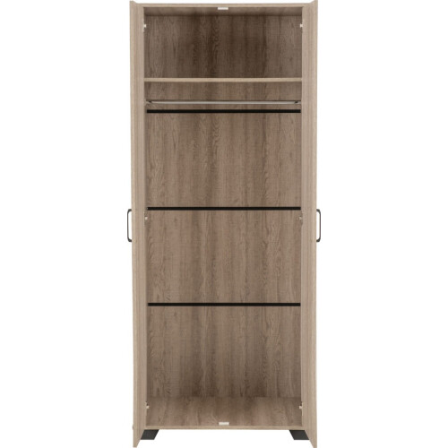 Seconique Oliver 2 Door Wardrobe Bedroom Set 4 Items Light Oak Effect 2