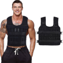 30kg Exercise Loading Weight Vest Boxing Running Ing Weight Training Workout Fitness Adjustable Waistcoat Jacket Sand Clothing.excluding Sand, Filling