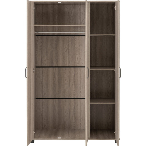 Seconique Oliver 3 Door Wardrobe Bedroom Set Light Oak Effect 4 Items 1