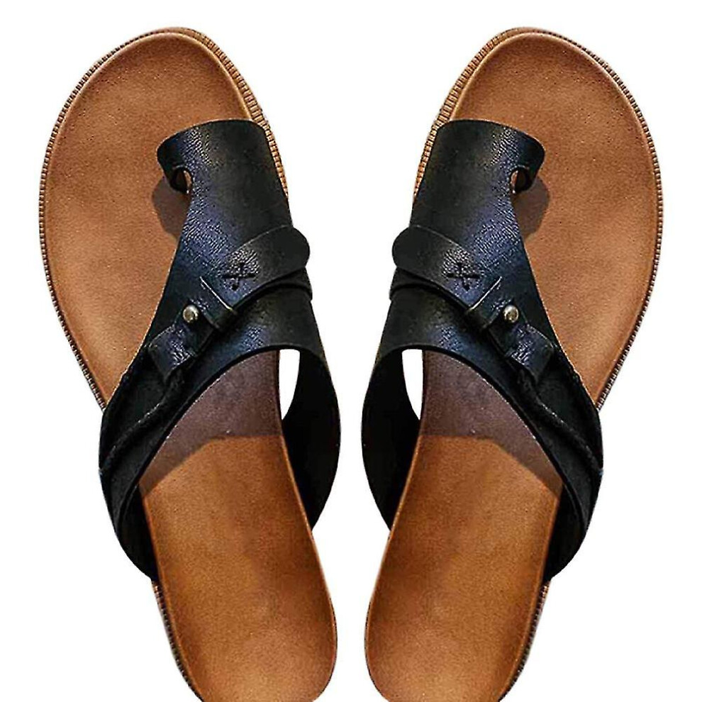 Women Orthopedic Bunion Correction Flat Slippers Flip Flop One Toe Sandals Shoes