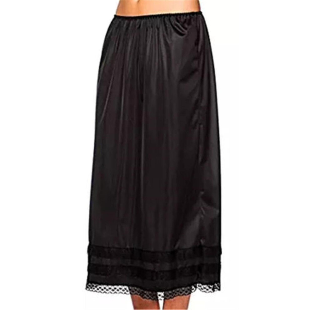 Womens Lace Underskirt Petticoat Under Dress Long Skirt Safety Skirt Oversize G