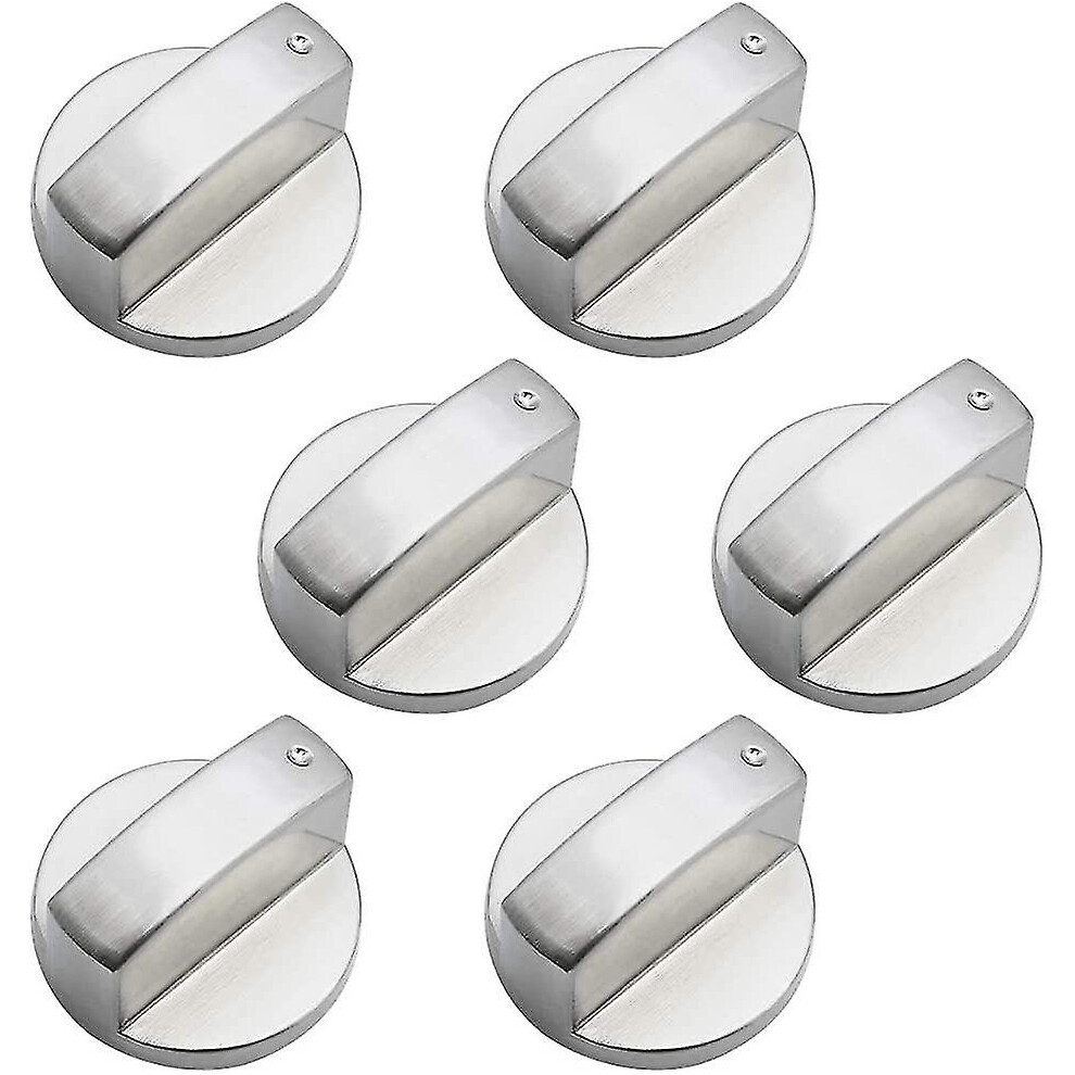 6 Pieces Universal Metal Control Knobs Gas Stove Knob 6mm Universal Control Knobs Stove Knob For Gas Stove Cooker Oven Hob