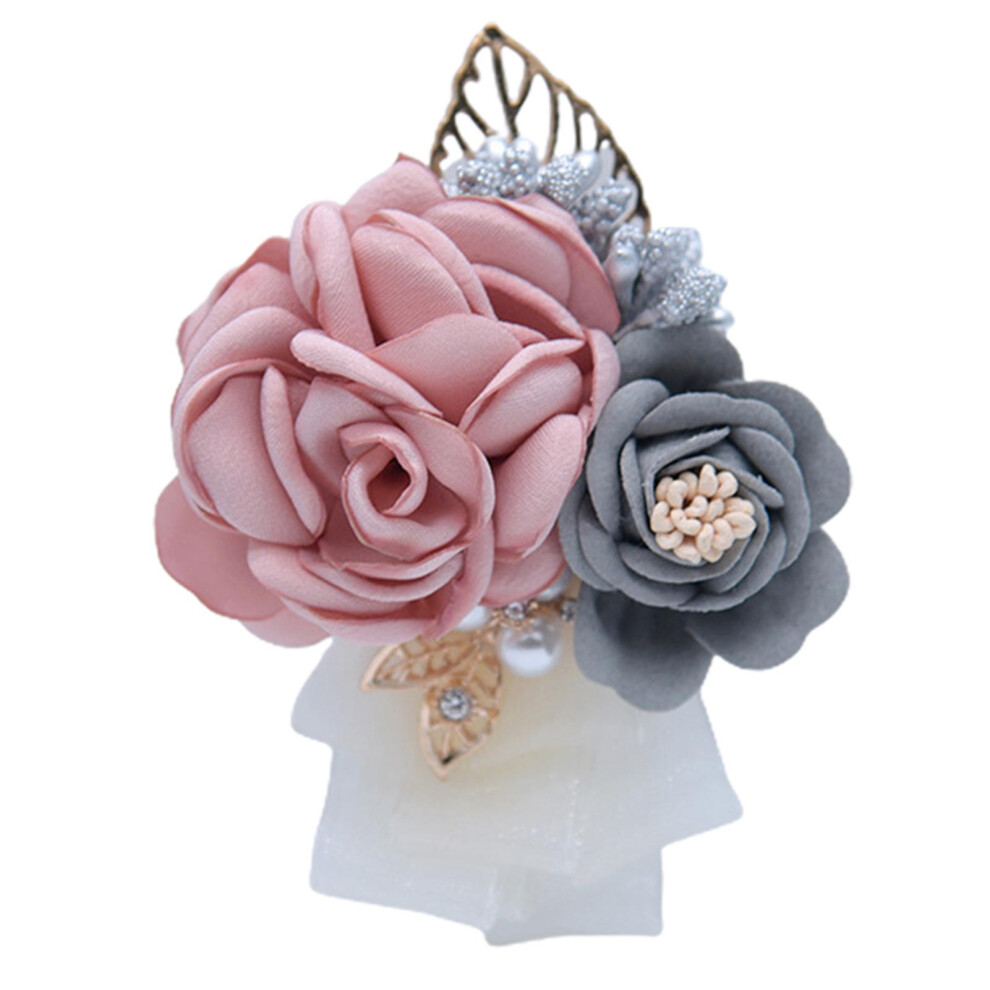 Wrist Flower Fade-resistant Exquisite Alloy Artificial Rose Bridesmaid Corsage Wedding Supplies