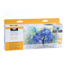 INK-SET2 | Essentials 6pc Primary Colors Acrylic Art Ink Bottles
