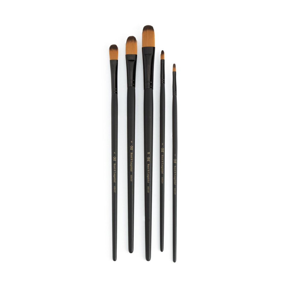 Royal & Langnickel Gold Rset-4306 | Essentials 5Pc Taklon Variety Brush Set 4306