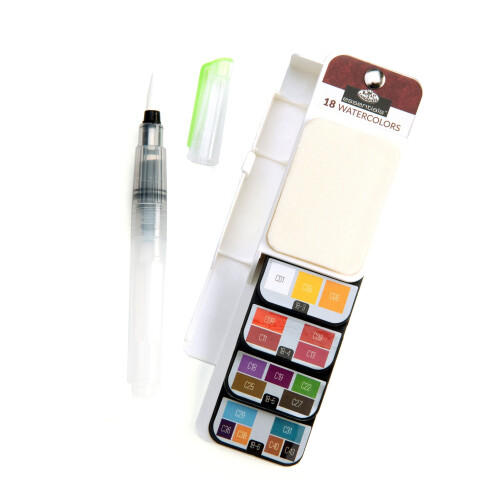 WAC-18 | Essentials 19pc Watercolor Flip Kit 2