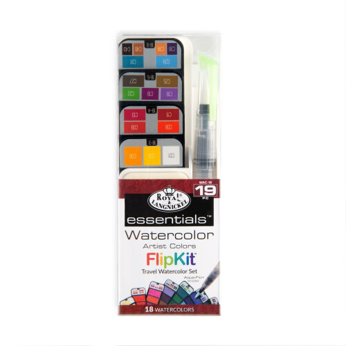 WAC-18 | Essentials 19pc Watercolor Flip Kit