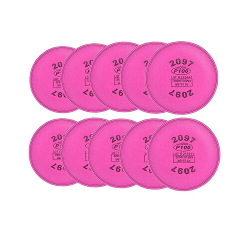 10pcs 2097 P100 Particulate Filter Compatible With 2097,installed On P100 Filter Retainer Replaceme