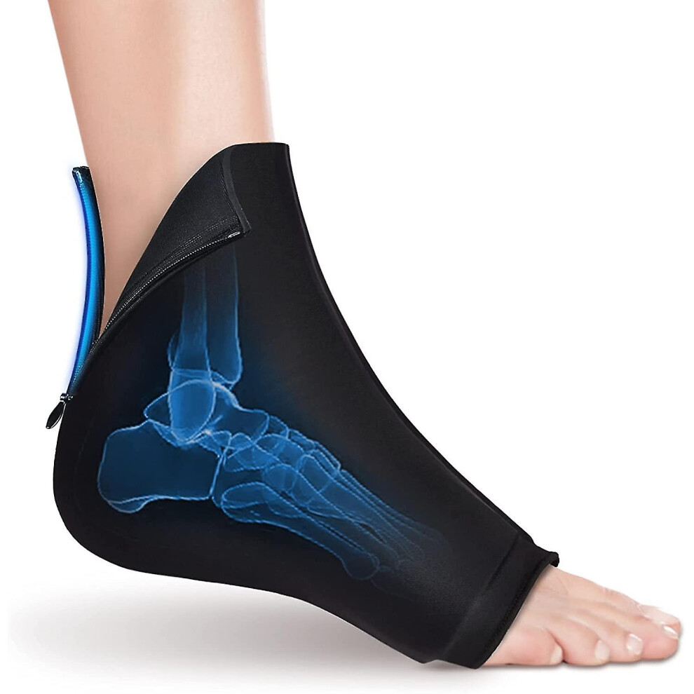 Ankle Foot Ice Pack Wrap For Injuries Reusable Gel Cold Pack Instant Pain Relief For Plantar Fasciitis, Sprained Ankles, Achilles Tendonitis, Foot Hee