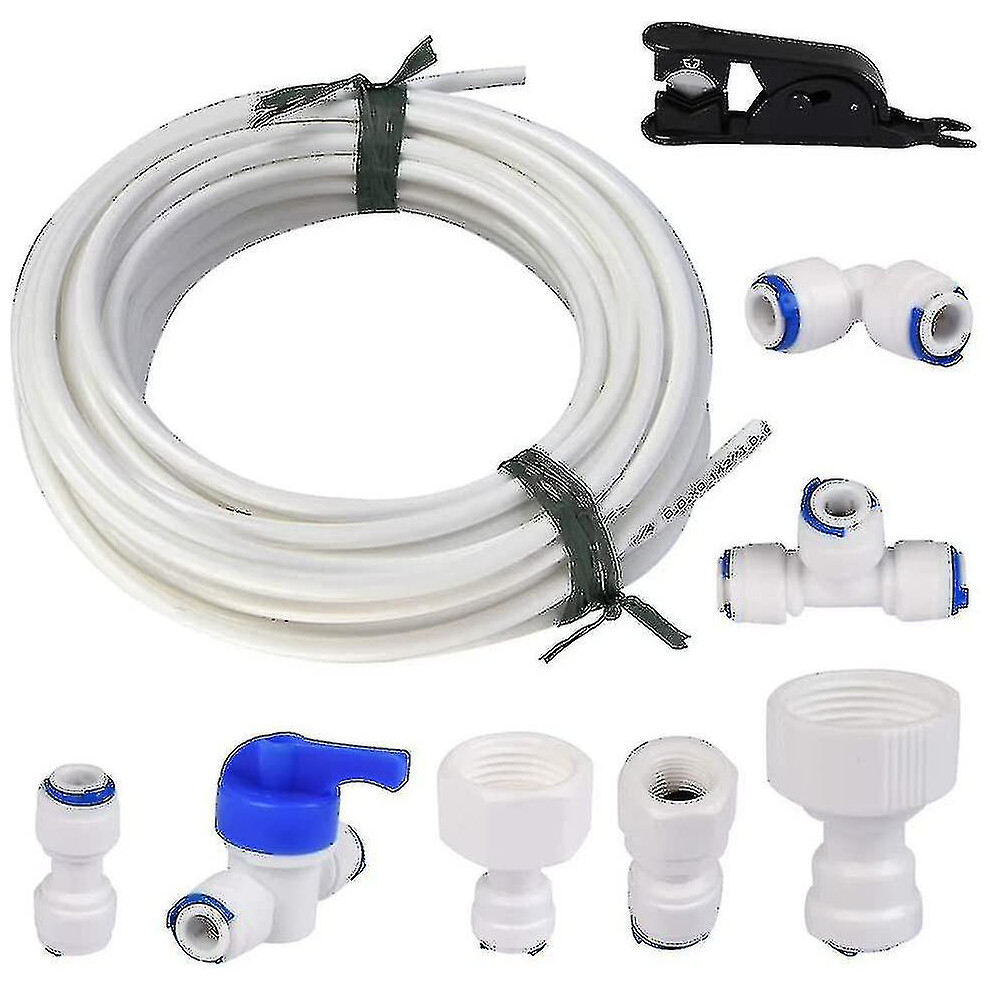15 Meters Universal Water Supply Hose, 1/4inch Refrigerator Hose Connector Kit, Filter Tube, Parts And Accessories For European Refrigerators / Americ