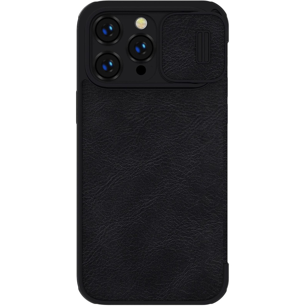 (Black) Nillkin Qin Series Pro Leather Case For Iphone 14 Pro Max