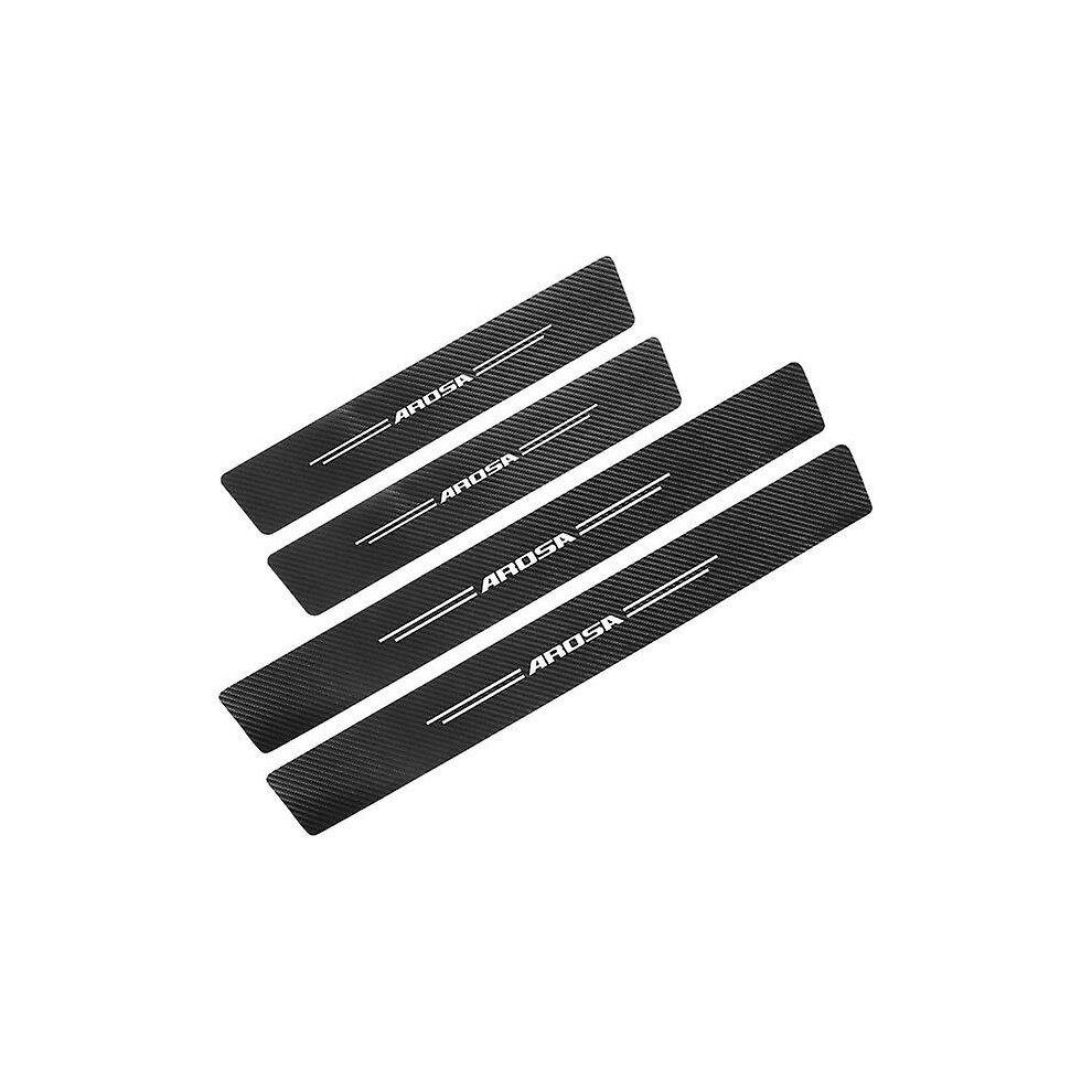 (For Arosa, Black White) Car Door Sill Stickers Protective Accessories For Seat Ibiza Leon Arona Altea Ateca Tarraco Alhambra Arosa Exeo Mii Toledo
