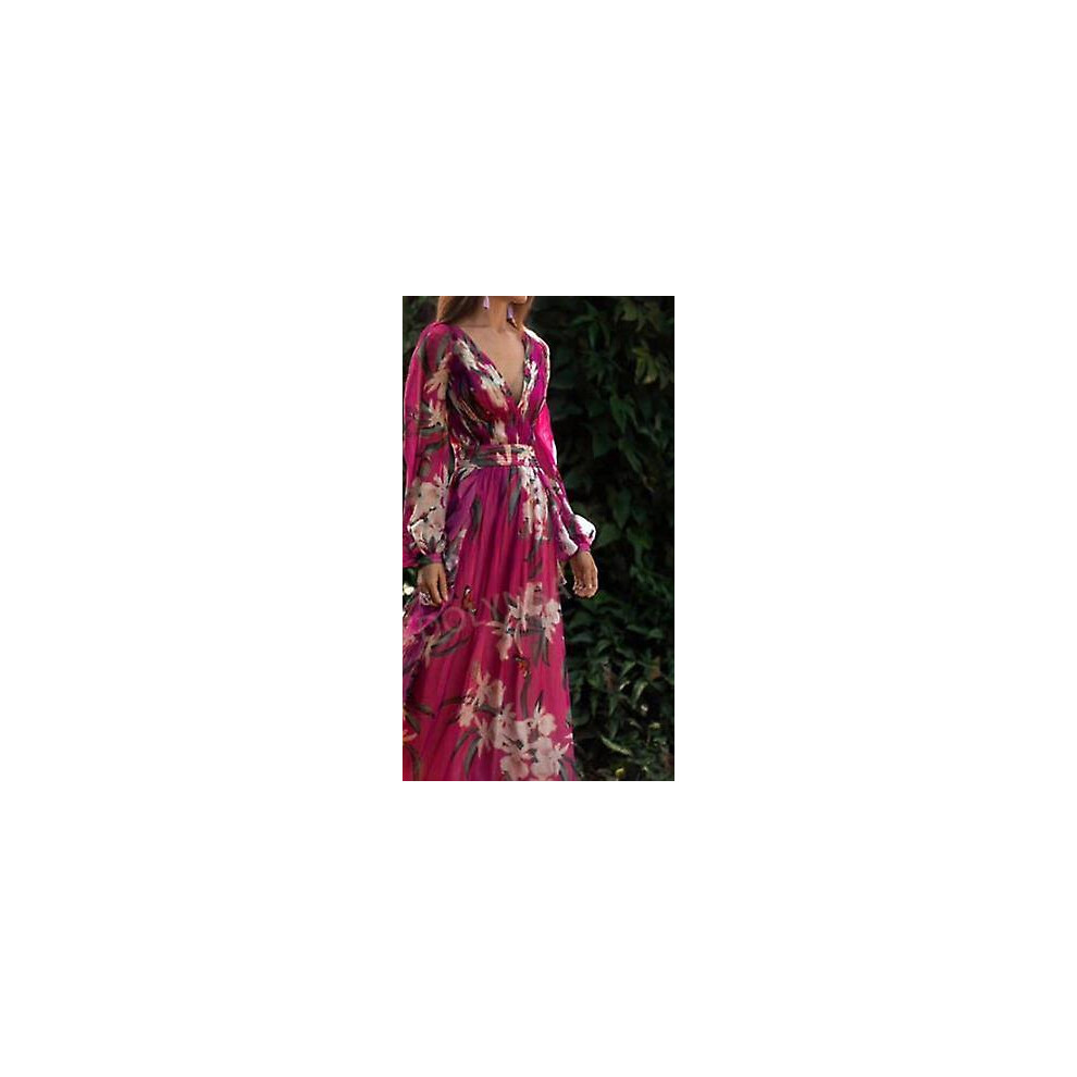 2022 Purple Print Print Bikini Cover-ups Sexy Cross Open Back Long Sleeve Summer Dress Women Beach Wear Swim Suit Cover Up A914