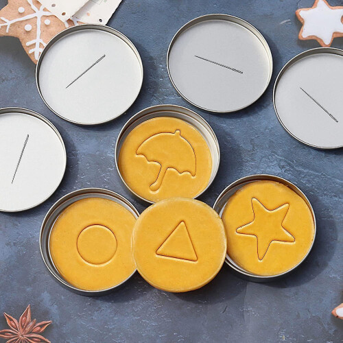 24 Pcs Squid Cookie Cutter Game Set, With Tin Box 1