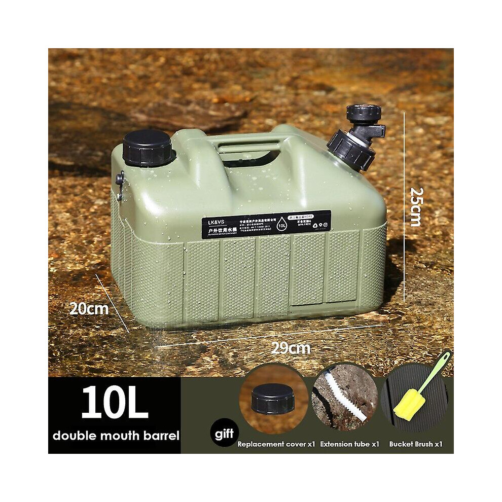 25l Large-capacity Portable Car Water Carrier Tank Faucet Outdoor Camping Hiking Fishing Water Storage