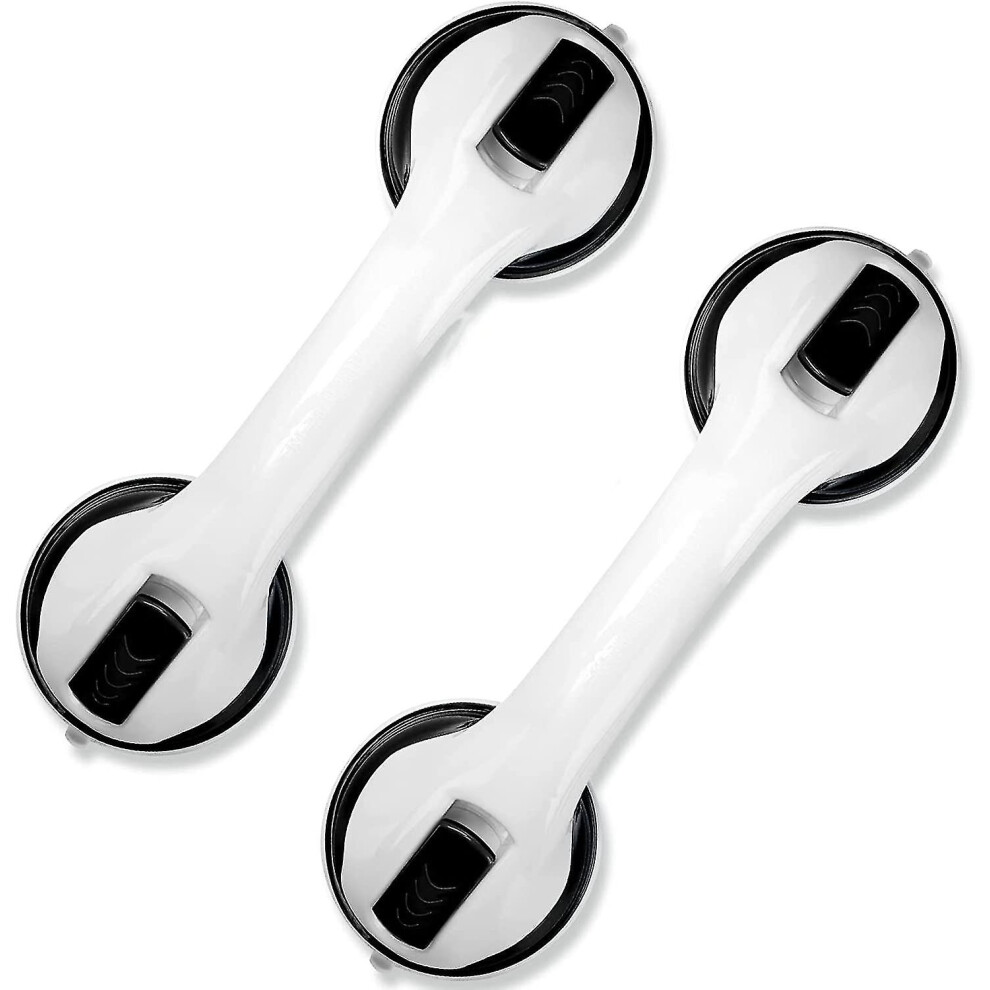 2-pack Of 12" Bathroom Grab Bars Shower Handle With Strong Suction Cup Lh-1