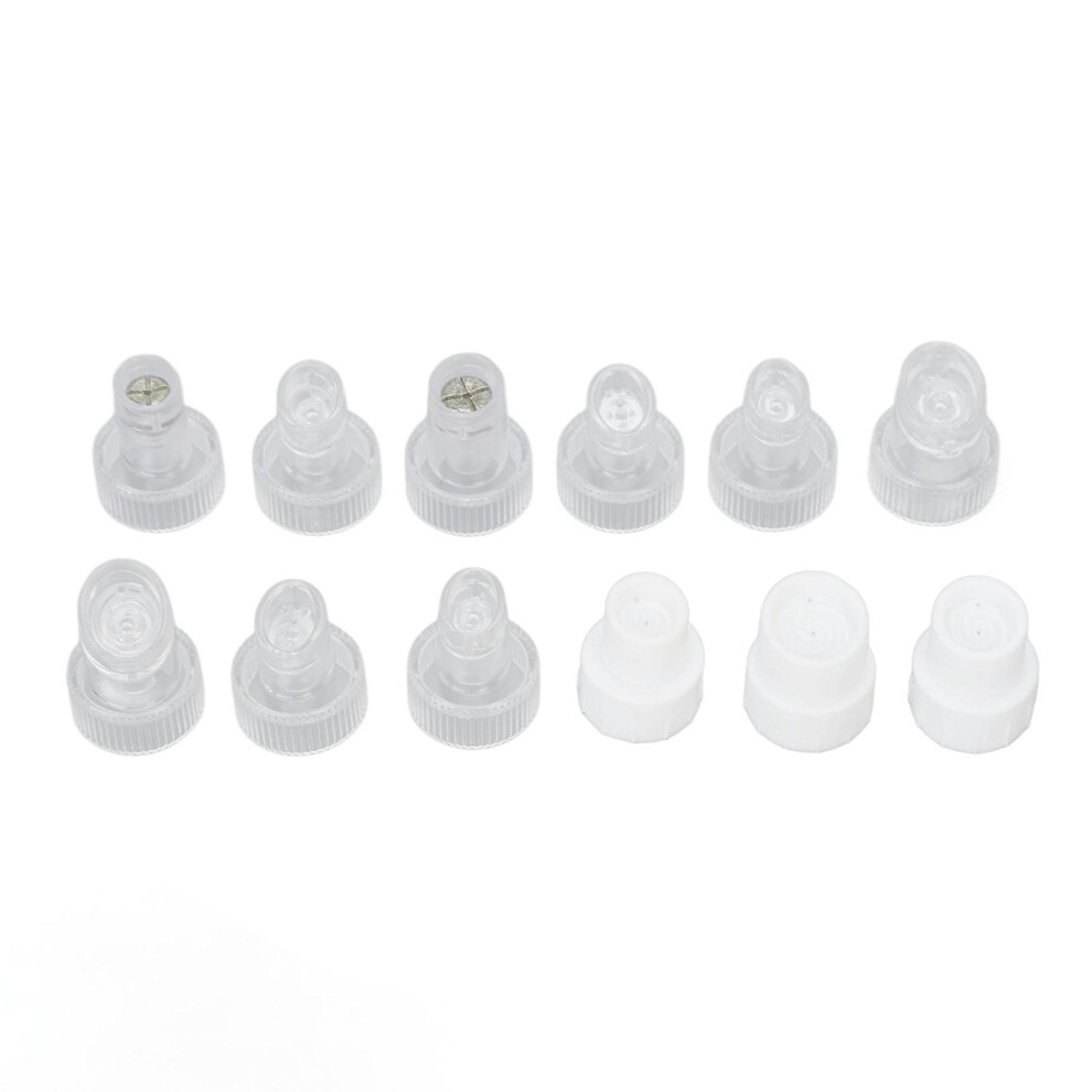 12pcs Hydra Facial Dermabrasion Tip Deep Cleaning Microdermabrasion Spare Heads For Skin Beauty