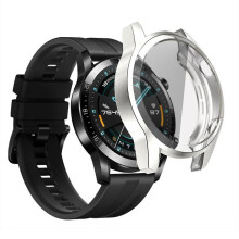 (transparent) Tpu Case For Huawei Watch Gt2 46mm Hard Shell Bumper Full Screen Case Smart Watch Dial Protector