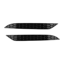 2pcs Gloss Black Rear Bumper Reflector Honeycomb Delete Set Fit For Mk7.5 Gtd R20172020