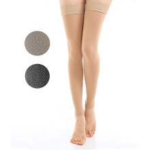 (beige, L) Thigh High Compression Stocking Footless, 20-30mmhg Compression Socksx-large20-30mmhg Footless Black