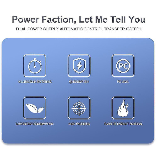 Tomzn Single Phase Din Rail Ats 220v Uninterrupted Power 2p 63a 1