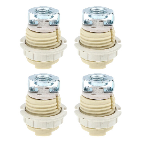 4 Pcs E12 Socket G9 Lamp Holder G9 Chandelier Lampholder Lamp Socket Replacement Light Bulb Plug Adapter G9 Ceramic Lamp Holder