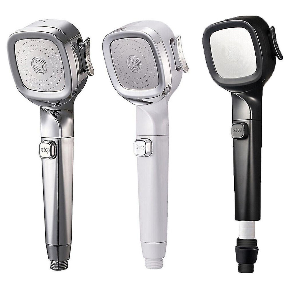 4 Modes High Pressure Shower Head With On/off Button Sprayer Nozzle Filter