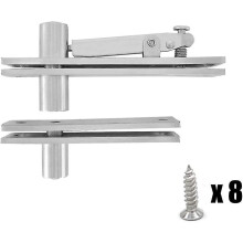 Rotary Hinge, Door Pivot Hinge, Concealed Pivot Door Hinge, Up And Down Pivot Door Hinge, Stainless Steel For Cabinets, Wardrobes (silver)1352