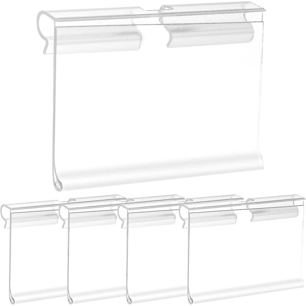 50 Pack Reusable Plastic Wire Rack Label Holder For Pantry Retail Goods Mall Supermarket 6 X 4.2cm