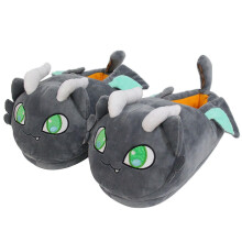 (D) Meemeows Cat Plush Slippers Cute Anime Cartoon Aphmau Plush Cat Stuffed Animal Plush Slippers Gift For Fans Kids